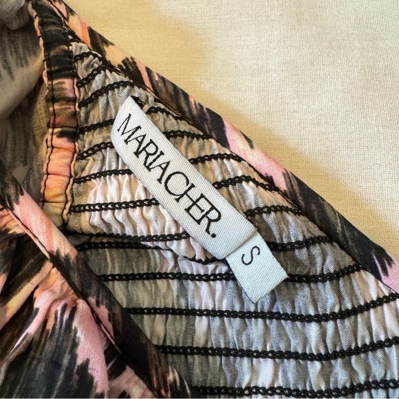 Maria Cher Small Dabir Midi Dress ~ Ikat Ruffle Boho - Picture 6 of 7